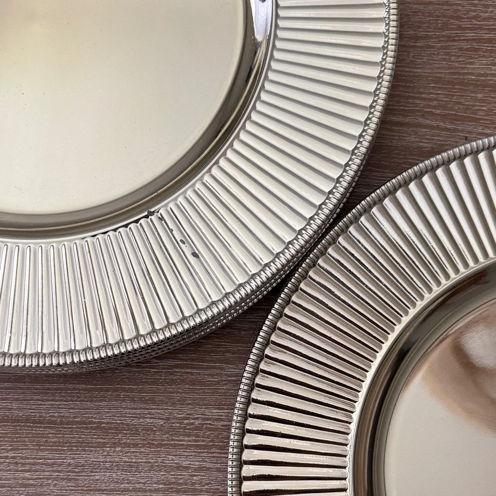 Z Gallerie Gold & Silver Dinner Plate